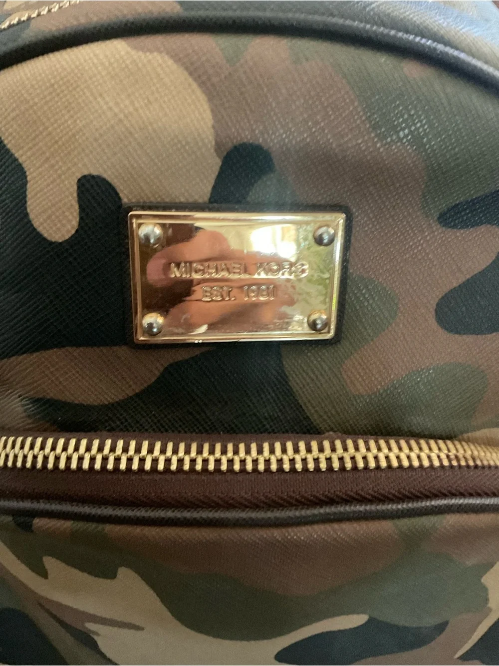 Michael Kors Camo Print Men's Backpack - Green/Brown